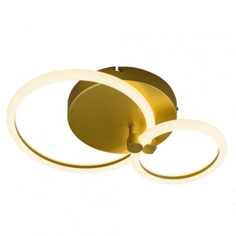 Plafon Space Orbital Double 26W 3000K Dourado LLumm Bronzearte