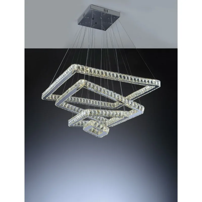 Pendente ToKyo Led Quadrado 04 Luzes 132W 4000K LLumm Bronzearte