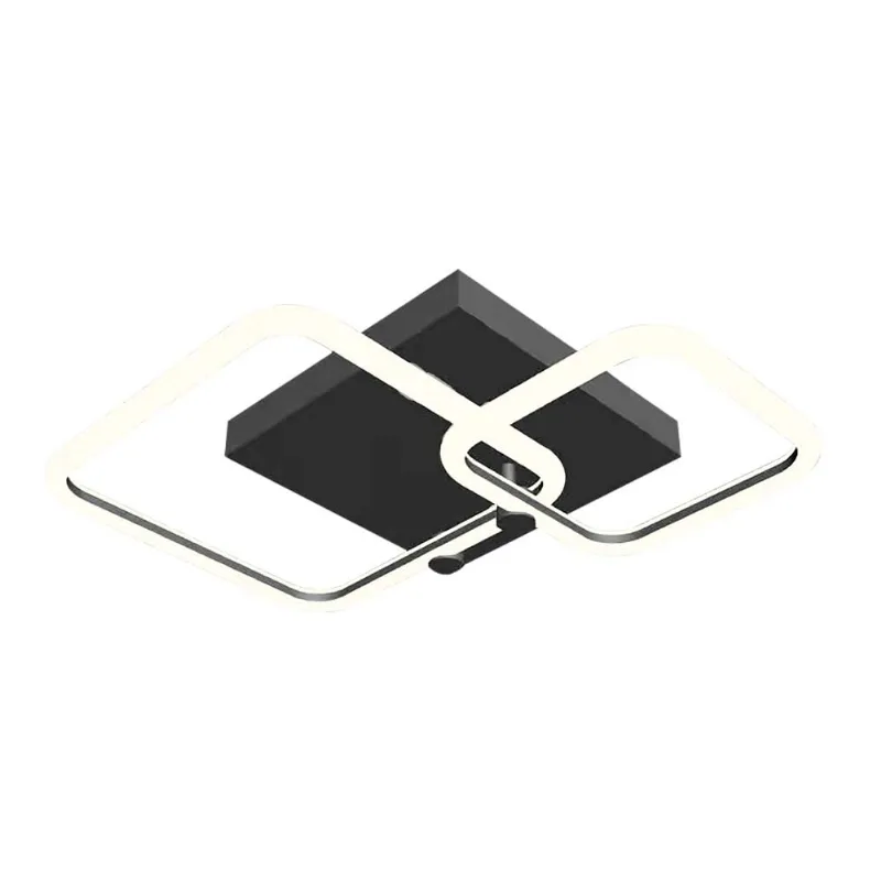 Plafon Space Square Duplo 3000K Preto LLumm Bronzearte