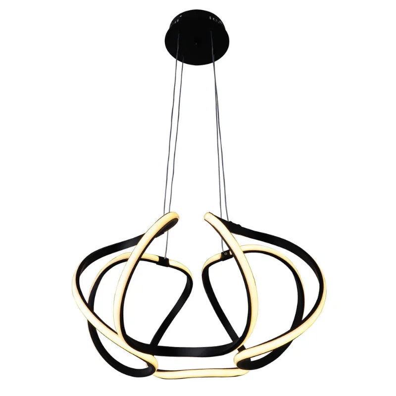 Pendente Space Contour 50W 3000K Preto LLumm Bronzearte