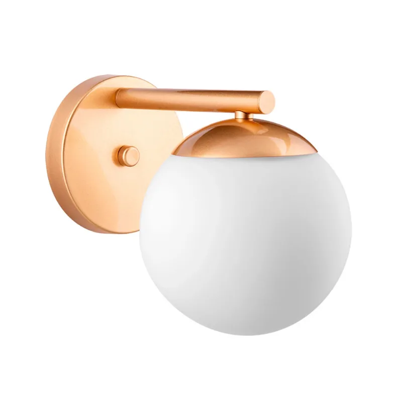 Arandela Interno Aluminio/Vidro Dourado E27 Dreams Bola Bronzearte