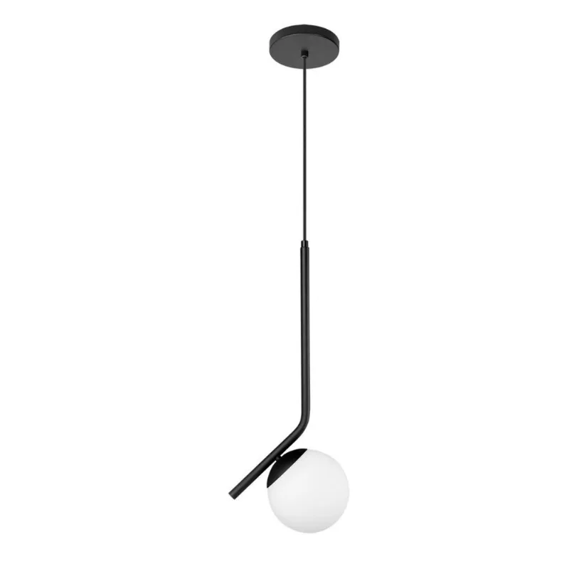 Pendente Dreams Curve Preto E27 1 Lâmpada Bronzearte