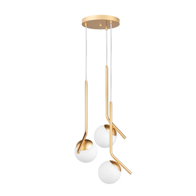 Pendente Dreams Curve 3 Luzes E27 Gold LLumm Bronzearte