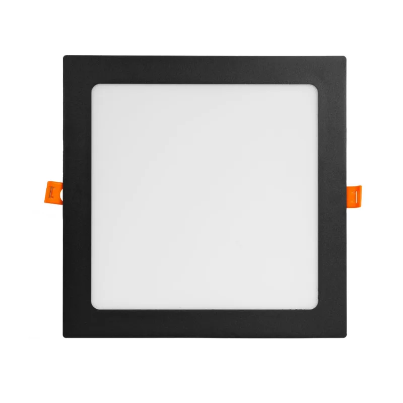 Painel Embutir Slim Led 18W Quadrado 4K Preto 225X225Mm Bivolt Llumm