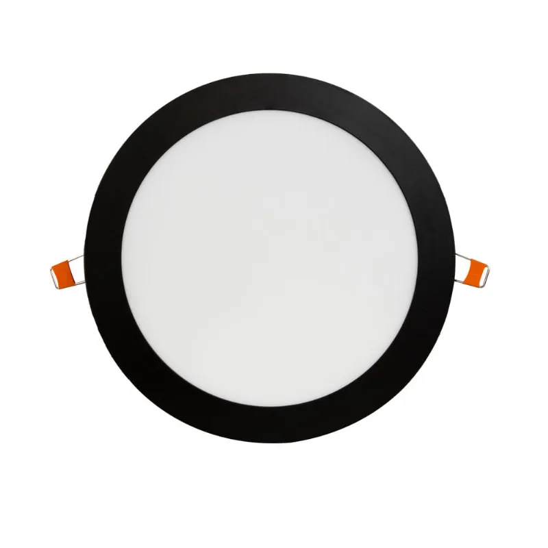 Painel Embutir Slim Led 18W Redondo 6,5K Preto 225Mm Bivolt Llumm