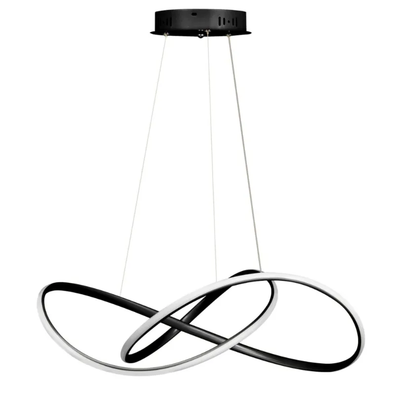 Pendente Space Saturno Plus 60W 3K Bivolt Preto Perfiline Bronzearte