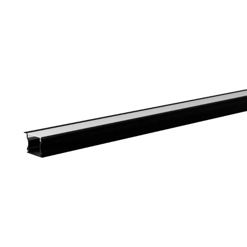 Perfil De Embutir Aluminio 1M 24,2X14,3Mm Preto Llumm Bronzearte