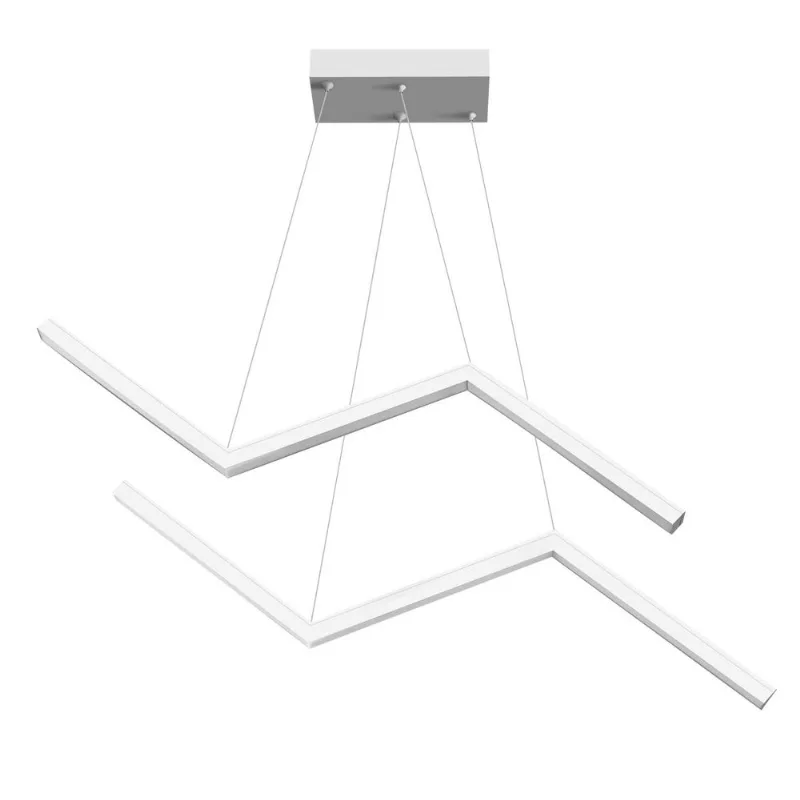Pendente Way Led 35W 3K 830X80X160Mm Bivolt Branco Perfiline Bronzearte