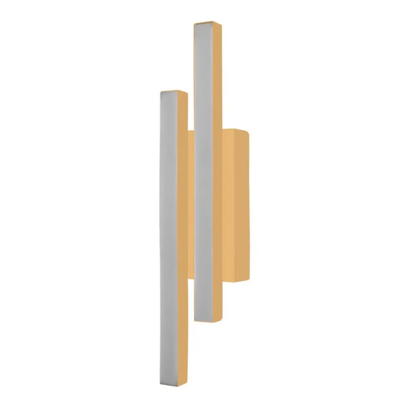 Arandela Retangular Luz Direta Led 11W 365X60X90Mm Bivolt Dourado Perfiline Bronzearte