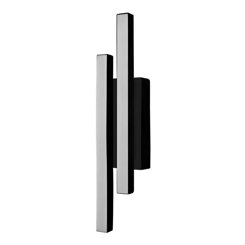 Arandela Retangular Luz Direta Led 11W 365X60X90Mm Bivolt Preto Perfiline Bronzearte
