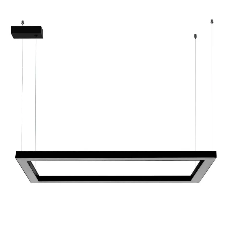 Luminária Híbrida Plus Retangular 84W 4K 800X600Mm Bivolt Preto Perfiline Bronzearte