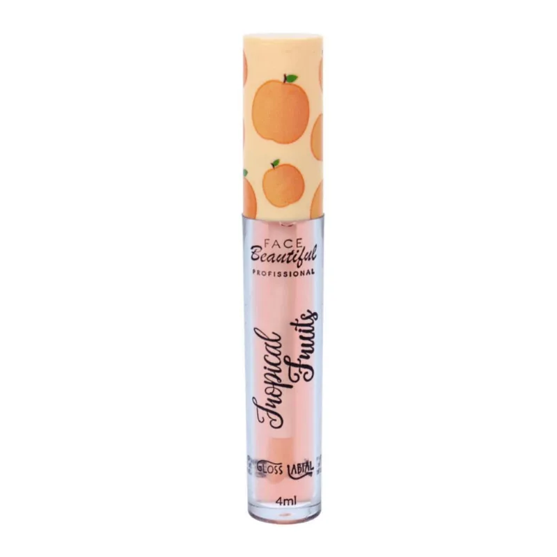 Gloss Labial Tropical Fruits Pêssego - Face Beautiful