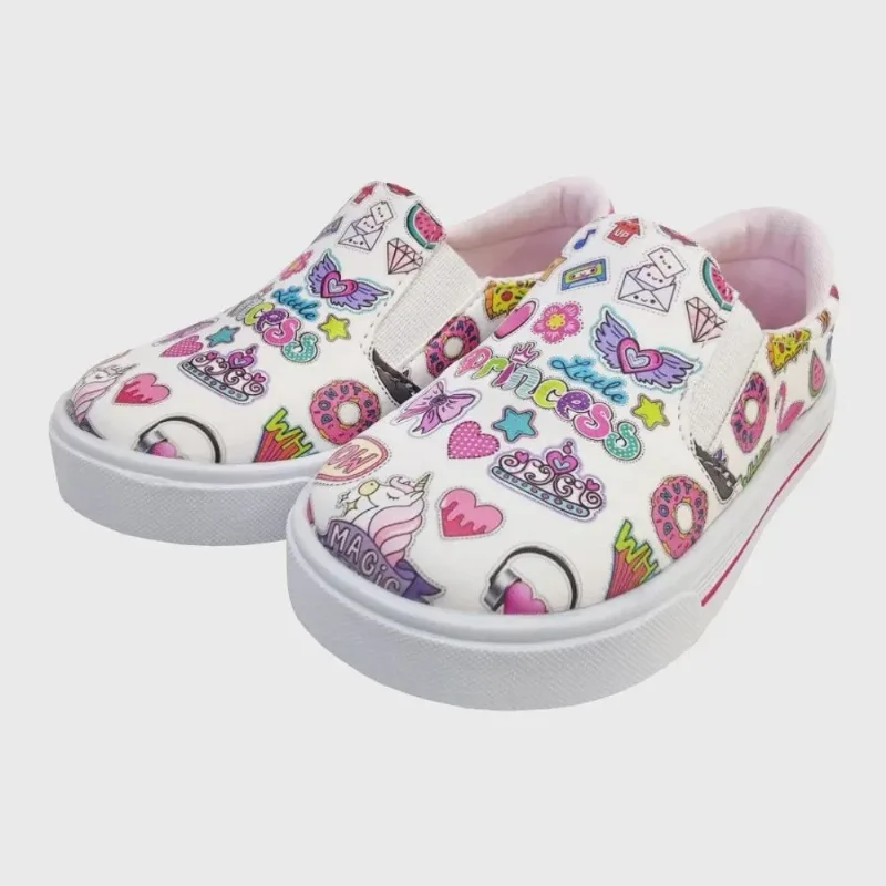 Tênis Infantil Feminino Stickers, Magicc Kids