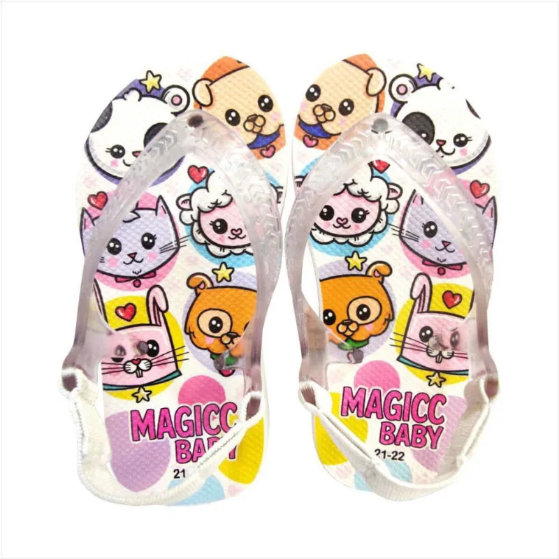 Chinelo Menina Bebê Sandália Bichinhos Magicc Baby Chinelo Bebê Sandália Gatinhos Magicc Baby