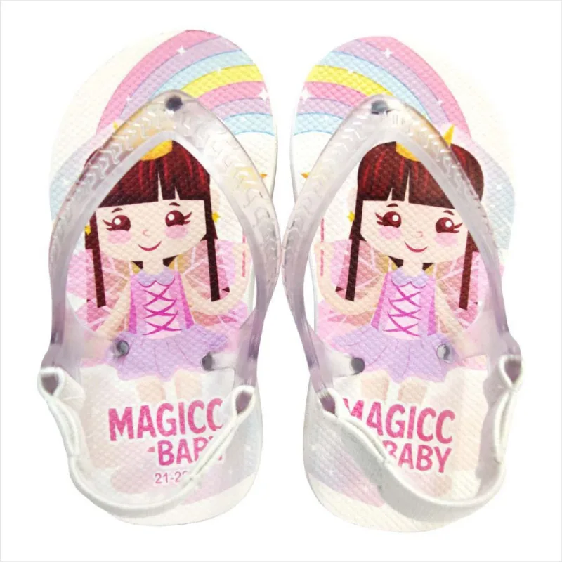 Chinelo Menina Bebê Sandália Fadinha Arco-Íris Magicc Baby Chinelo Bebê Sandália Fadinha Arco íris Magicc Baby