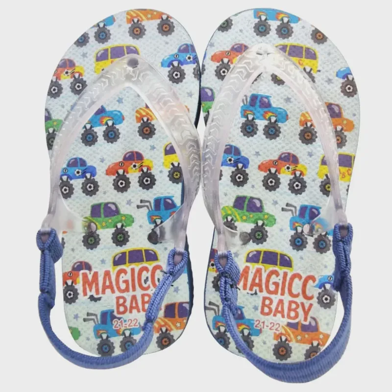 Chinelo Menino Bebê Sandália Carrinhos Magicc Baby