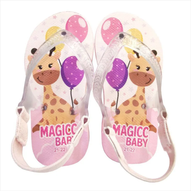 Chinelo Menina Bebê Sandália Girafinha Magicc Baby