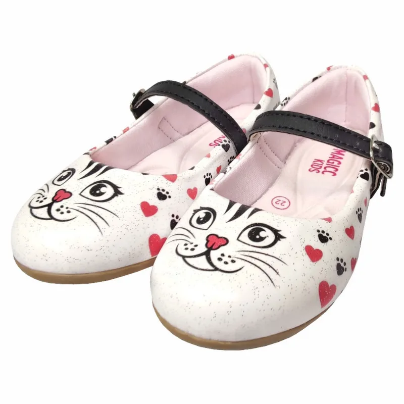 Sapatilha Infantil Feminino Gatinho, Magicc Kids