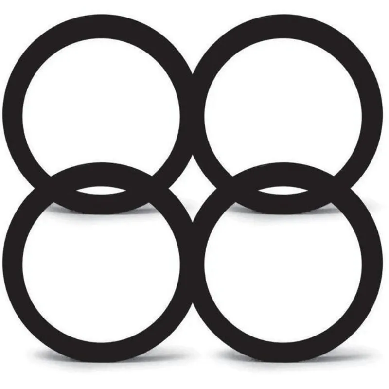 Anel Centralizador De Roda 73.00mm Preto 4pc