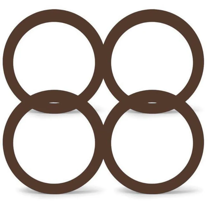 Anel Centralizador De Roda 73.00mm Marrom 4pc