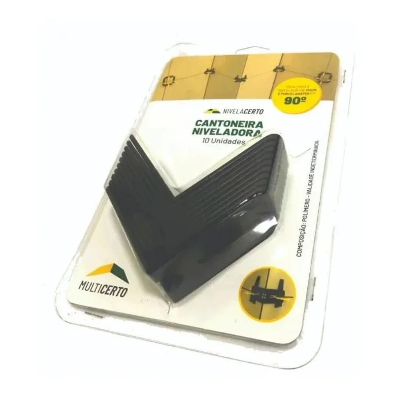 cantoneira niveladora abs 73x73x3mm nivela certo 10unid - 1150000100890