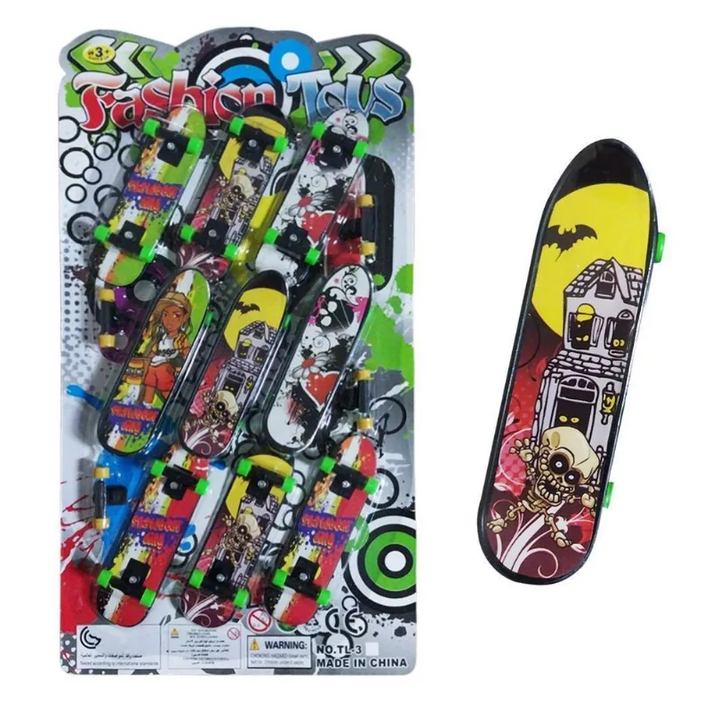 Kit 9 Skates De Dedo + Acessórios - Plástico - Cores