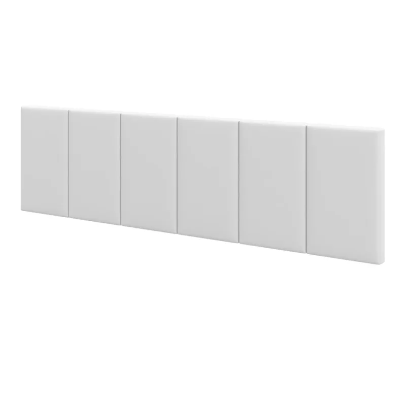 Cabeceira King Laura 1.95 Almofadada Corino Branco - Não Disponível - Móveis