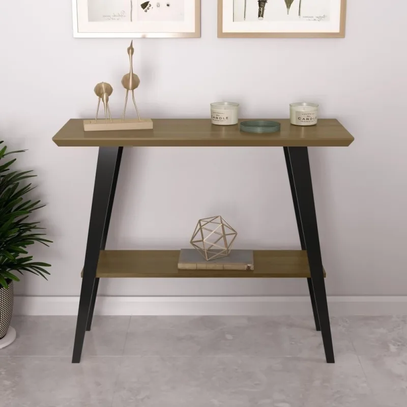 Aparador Davi Moderno sem Porta sem Gaveta MDF 91CM Marrom Ofertamo Móveis 91CM - ofertamo - Móveis