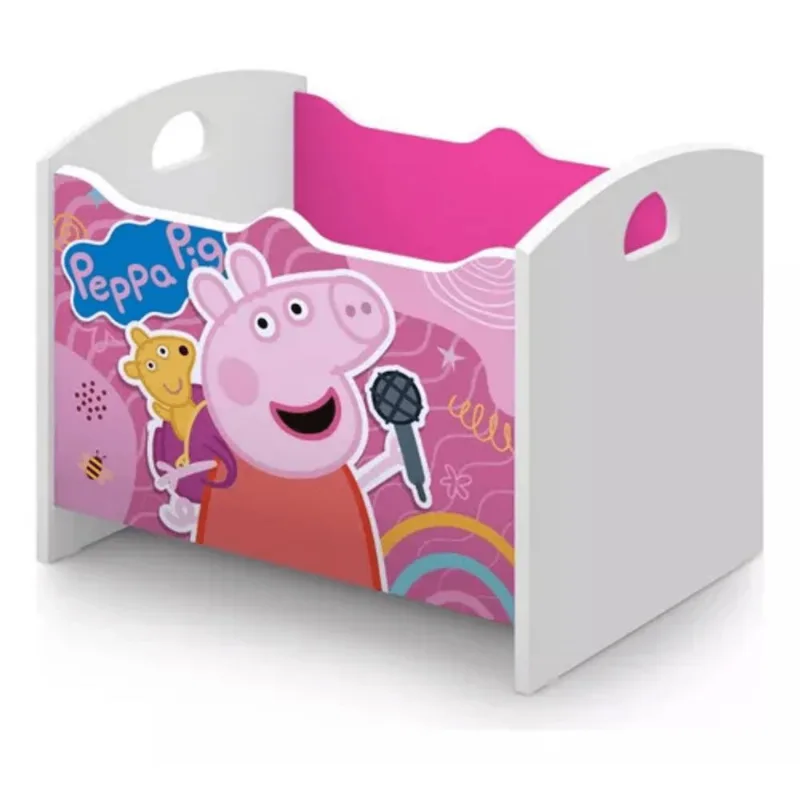 Baú Caixa Organizadora de Brinquedos Infantil Peppa Rosa - ofertamo
