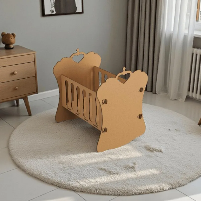 Mini Berço Para Bebê Reborn Natural