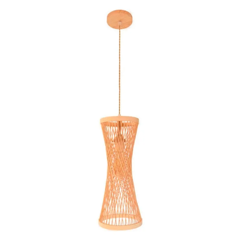 Pendente Bambu 42CM Bege Nova Guiné Bivolt - Gmh