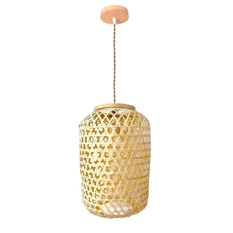 Pendente Bambu Komodo 23CM Bege Bivolt - Gmh - GMH