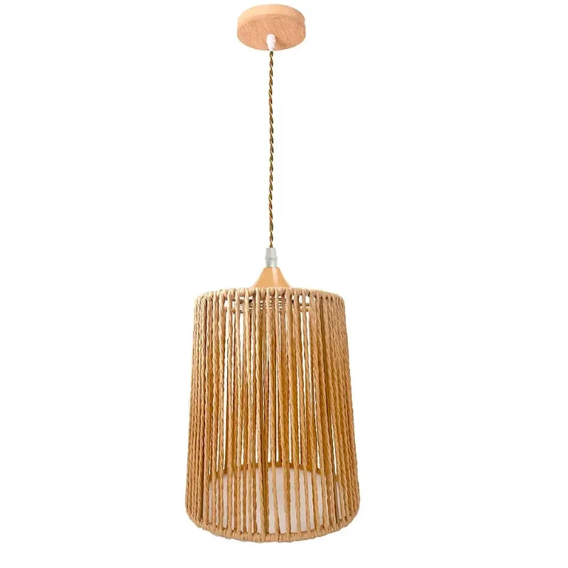 Pendente Bambu Flores 18CM Bege Bivolt - Gmh - GMH