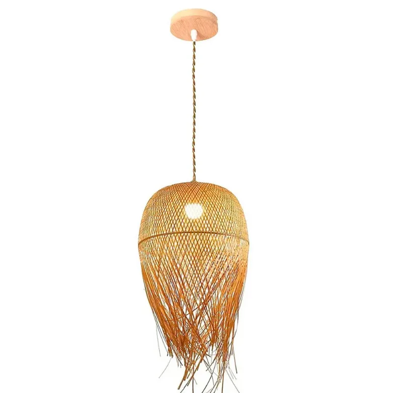 Pendente Bambu 35CM Bege Taiti Bivolt - Gmh - GMH