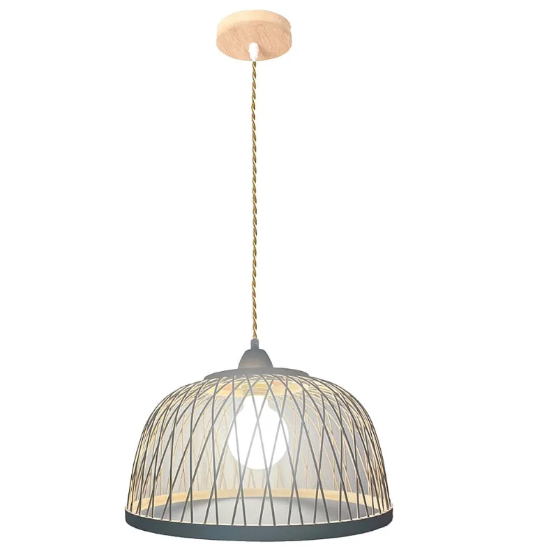 Pendente Bambu 40cm Bivolt Bege Austrais Gmh