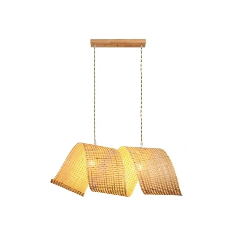 Pendente Fibra Natural Rubiah 2XE27 Bege GMH Trade