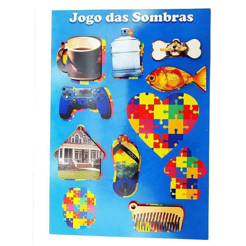 Jogo Das Sombras Atividade Cognitiva Autistas Coleção Tea &