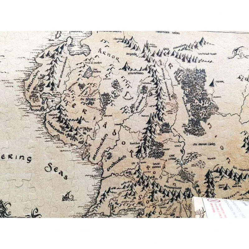 Quebra-cabeça Puzzle Mapa Terra Média De 300 Peças Em Mdf