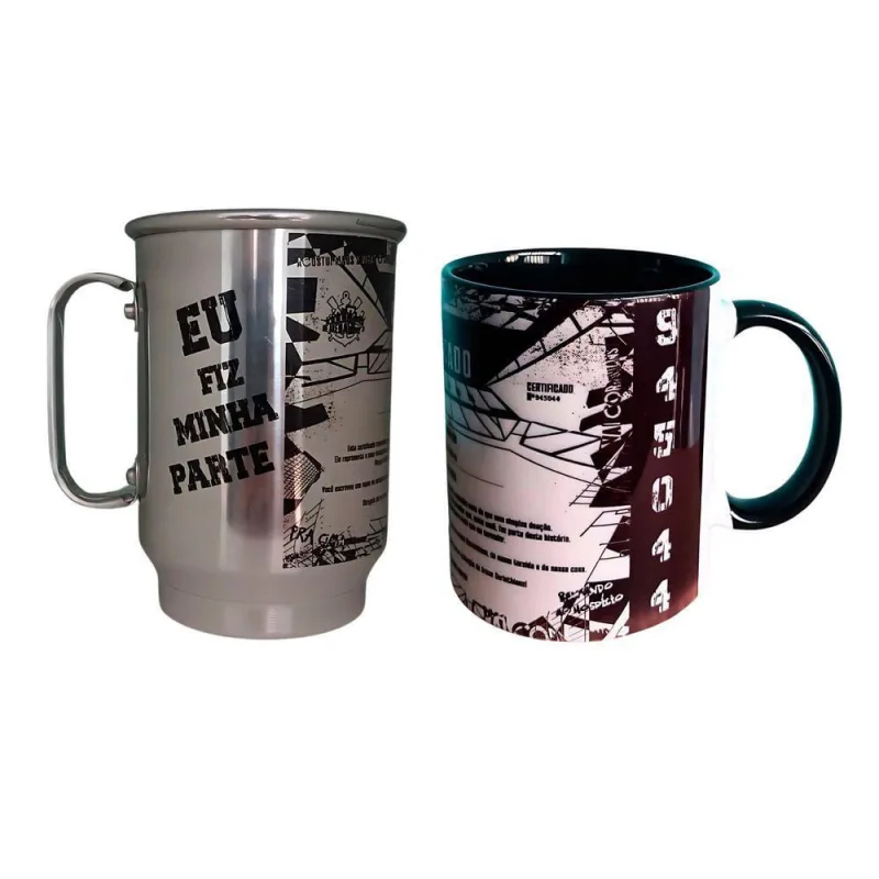Kit Lembrança Meu Certificado Com Caneca De Chopp Caneca Preta E Chaveiro Mdf - Não Disponível - Utilidades Domesticas