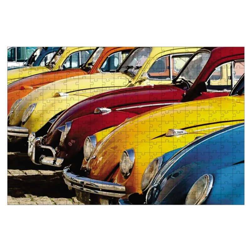 Quebra-Cabeça Inclusivo e Educativo de 300 peças Fusca em cores