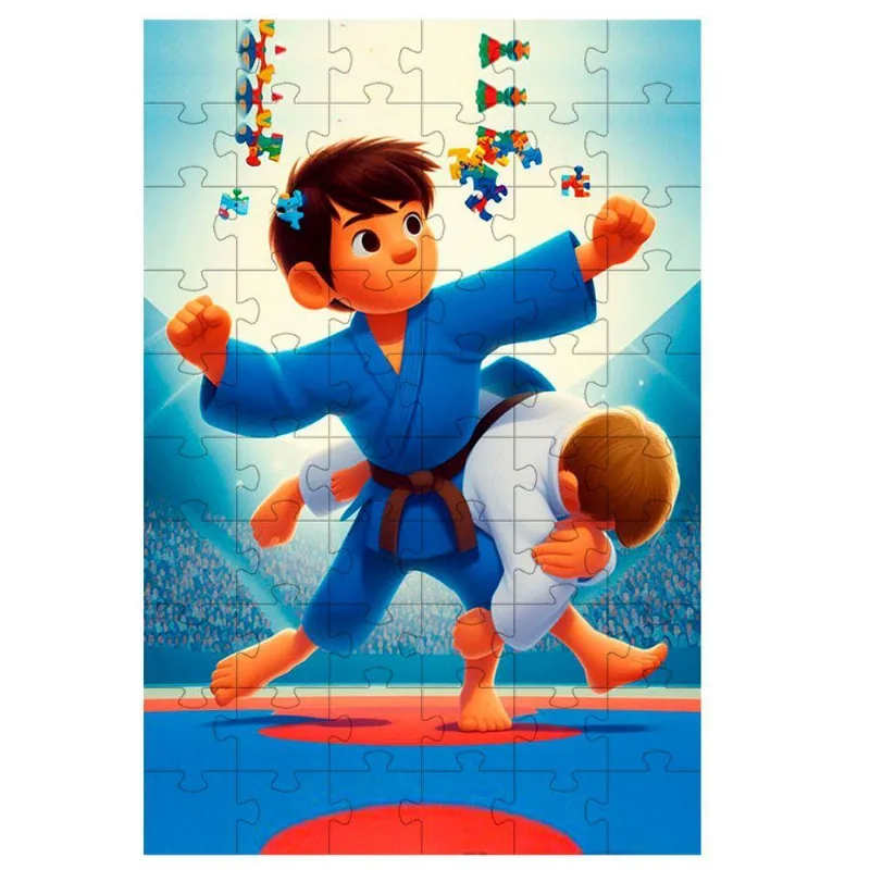Quebra-cabeça Esportes Judô 60 Peças Educativo E Cognitivo
