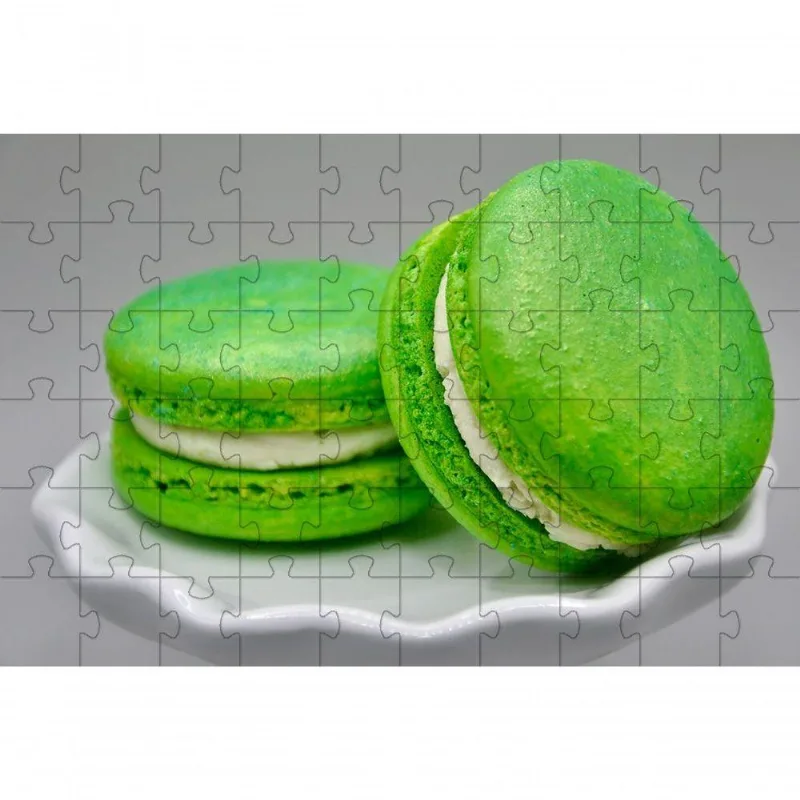 Quebra-cabeça Macaroon De Pistache De 60 Peças Educativo