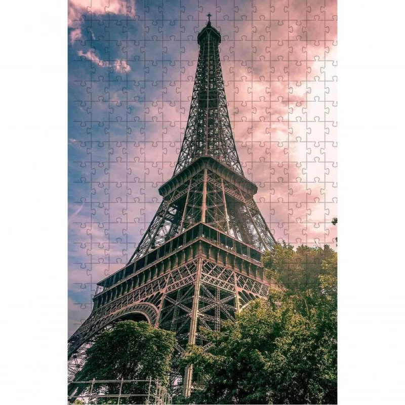 Quebra-cabeça Educativo Paris Torre Eiffel 500 Peças Auxilia Memória MDF Coleção Tea e Amor - OUTRAS