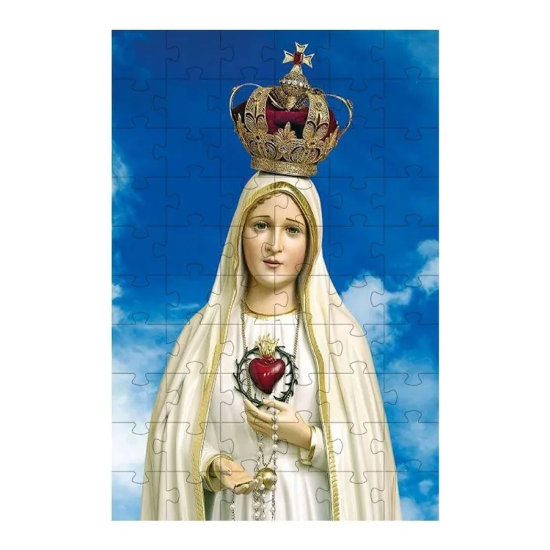 Quebra-cabeça Nossa Senhora de Fátima 300 Peças em MDF Indicado para Idosos Coleção Tea e Amor - OUTRAS - Brinquedos