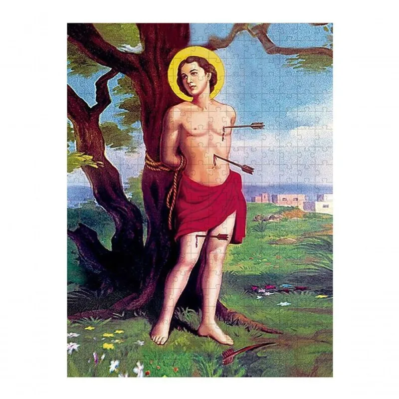 Quebra-cabeça Santos de Deus São Sebastião de 60 Peças Indicado para Idosos Coleção Tea e Amor - OUTRAS