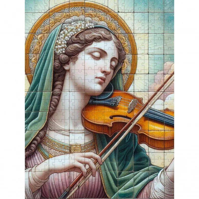 Quebra-cabeça Religiosas de Deus Santa Cecília de 300 Peças para Idosos Atividade Relaxante Coleção - OUTRAS