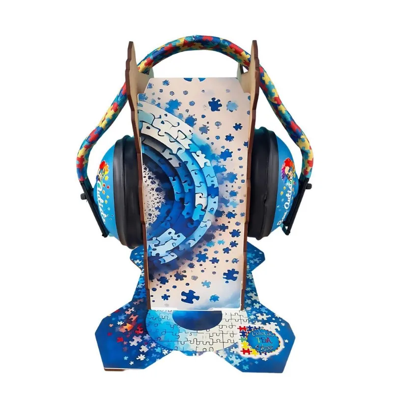Suporte E Abafador De Ruido Para Autista Infinity Blue 11 Db