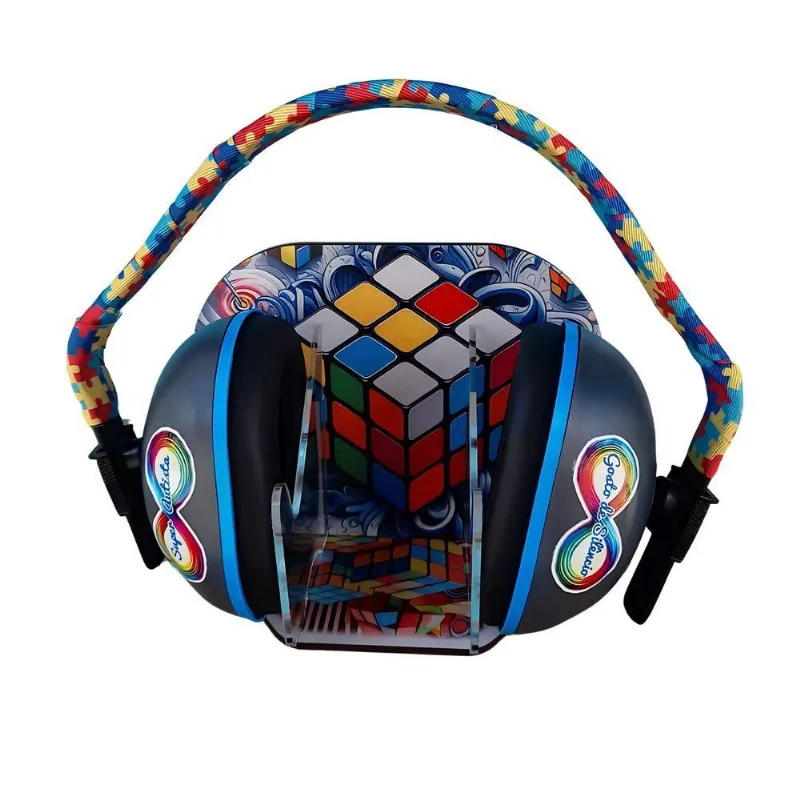 Abafador De Ruido Infinity Para Autista 18db E Suporte Cubo