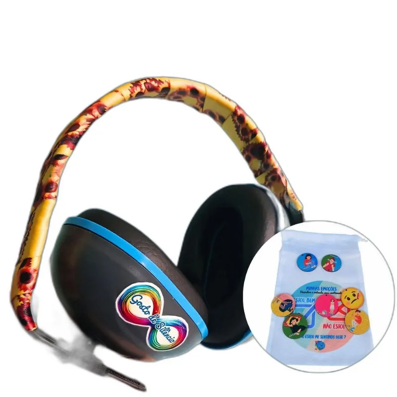 Abafador De Barulho Infantil Autistas Proteção 18 Db Yellow