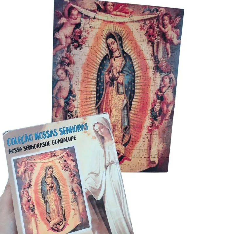 Quebra-cabeça Religiosos Nossa Senhora de Guadalupe 300 Peças MDF Encaixes Precisos Coleção Tea - OUTRAS